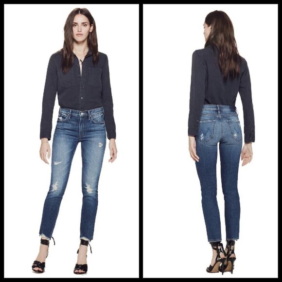 💕MOTHER SUPERIOR💕 Flirt Ankle Jeans ~ Testing the Waters High Rise 26 - Picture 1 of 16